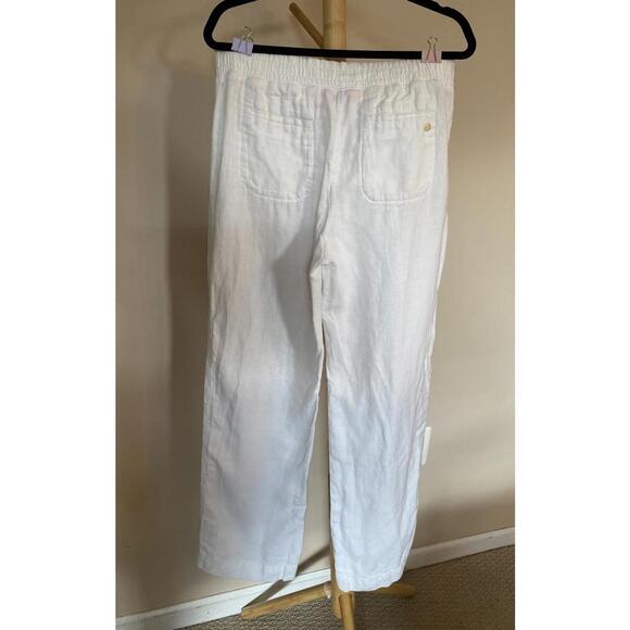 Lilly Pulitzer White Linen Pants, Medium - Picture 3 of 4